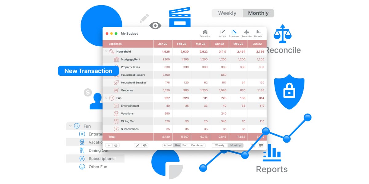 Cashculator is a personal finance application that helps you manage your financial situation