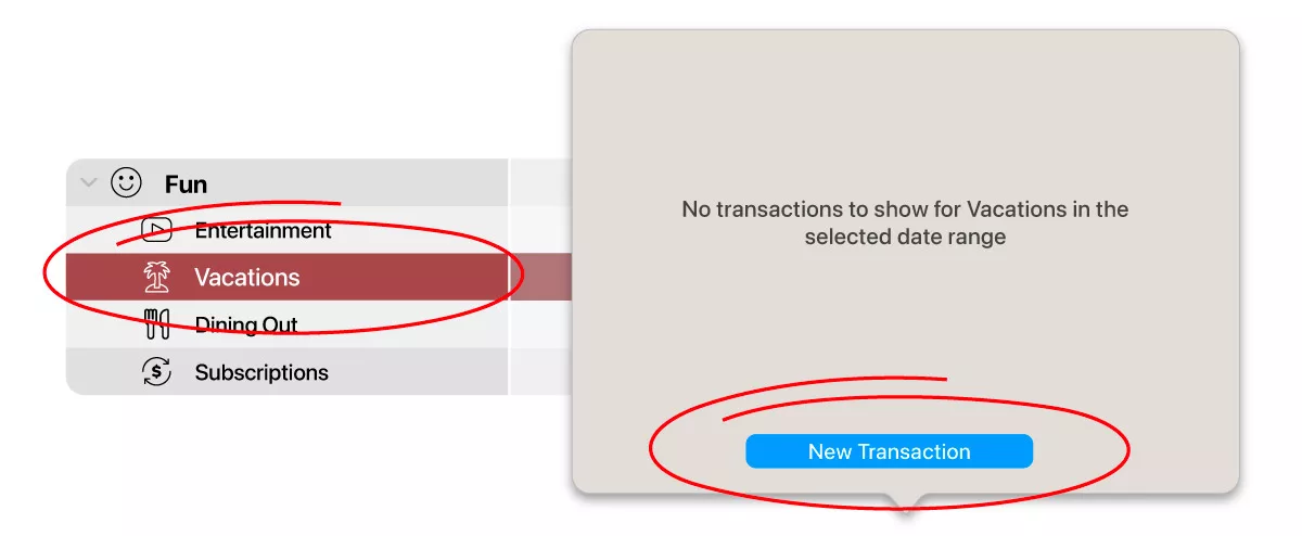 Start by creating a monthly expense plan transaction under the category 'Savings'.